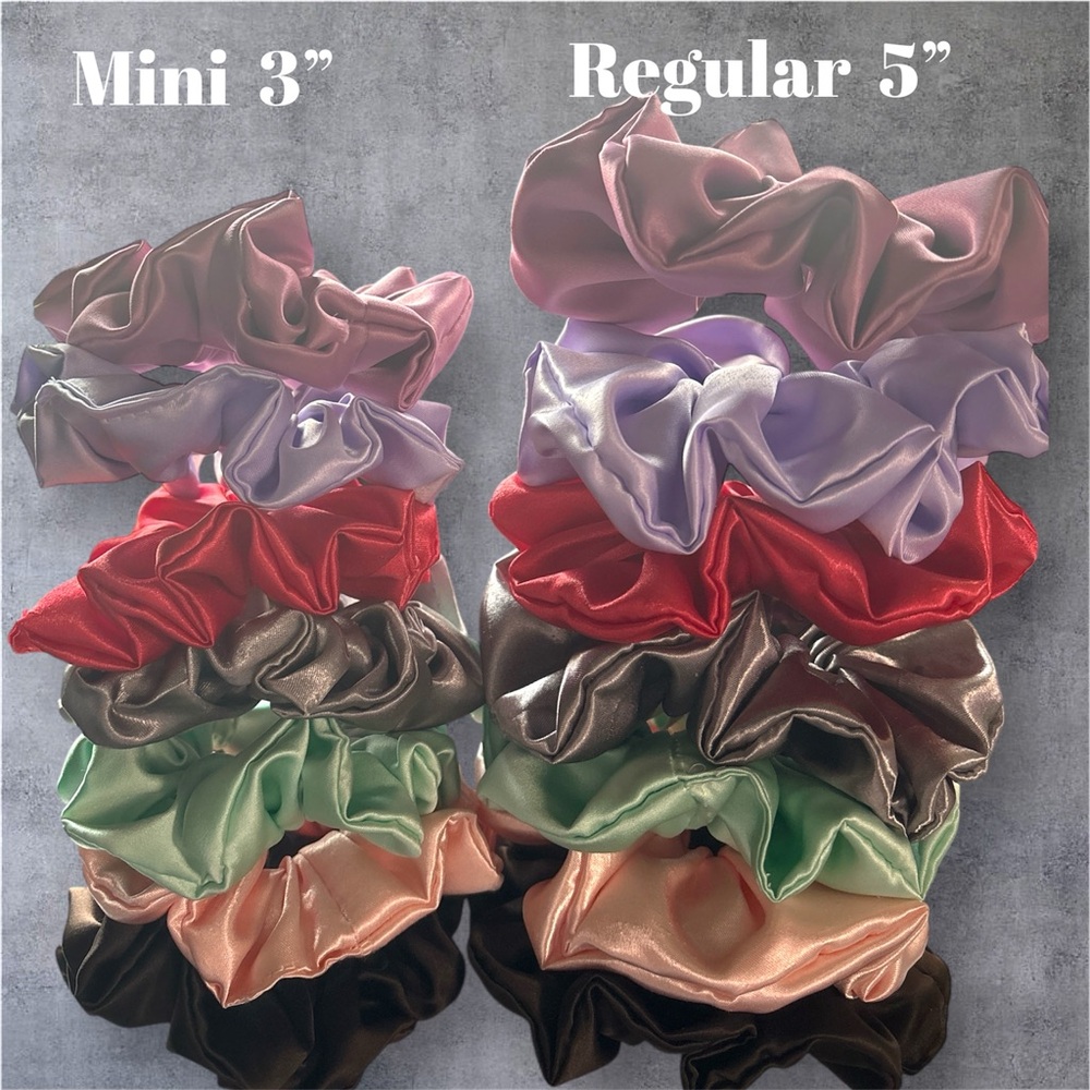 Assorted Classic Satin Scrunchies Set